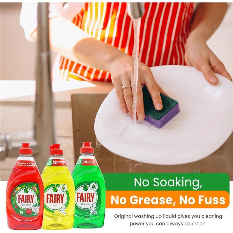 3 Pcs Washing Up Liquid Mixed Pack: Original, Lemon, and Pomegranate 320 ml Household Bottles Cleaner Cleaner Cleaning Scented Perfume 1