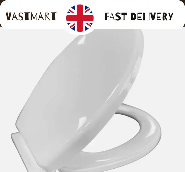 Soft Close Toilet Seat White Bathroom Oval Shape WC Heavy Duty Seats Anti Slam