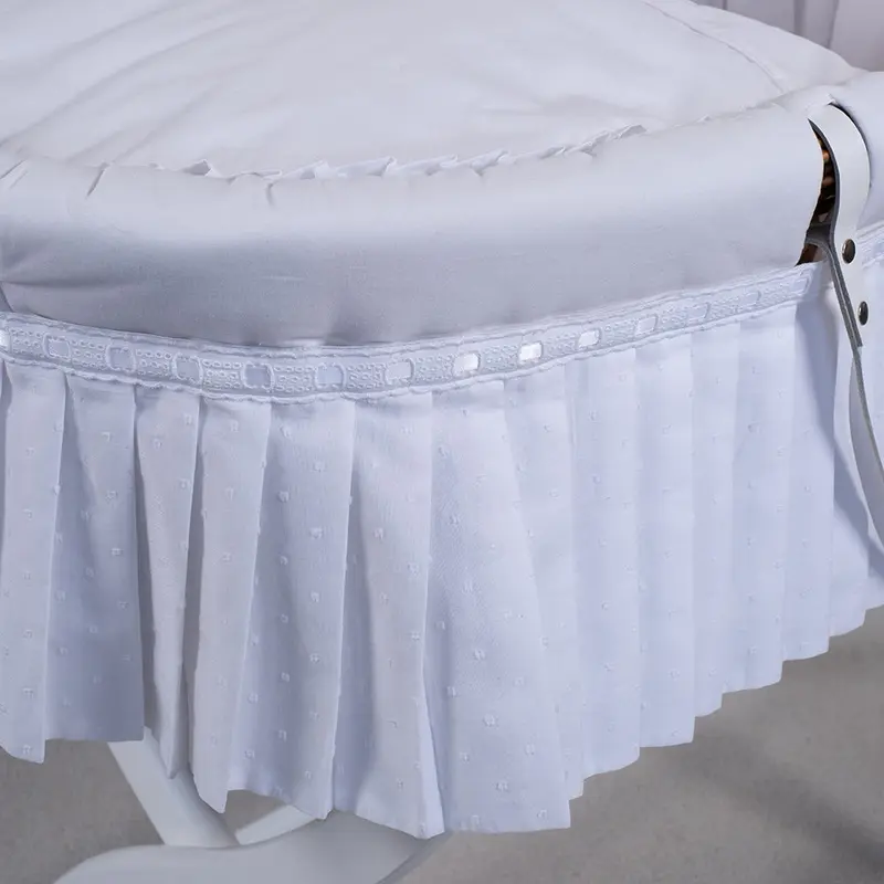 Emile et Rose Dressing Set for Moses Basket, White Premium Babywear 1