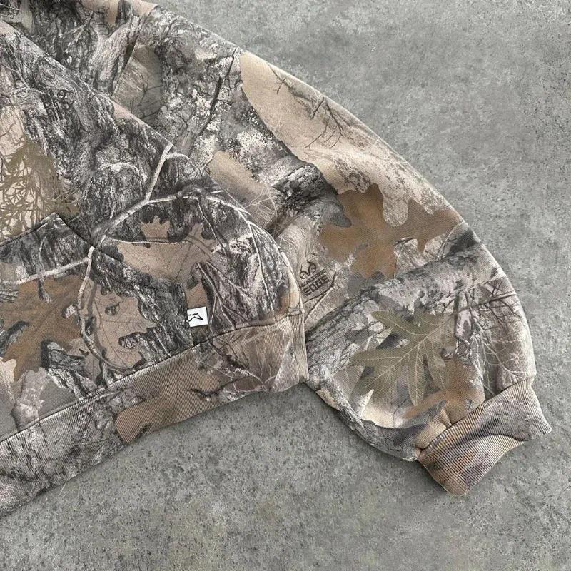 Product Introduction of New Y2k Streetwear Hoodie Retro Camouflage Oversized Loose Hoodie for Mens and Womens Harajuku Punk Rock Fashion Pullover Hoodie Menswear Sweatshirts 2