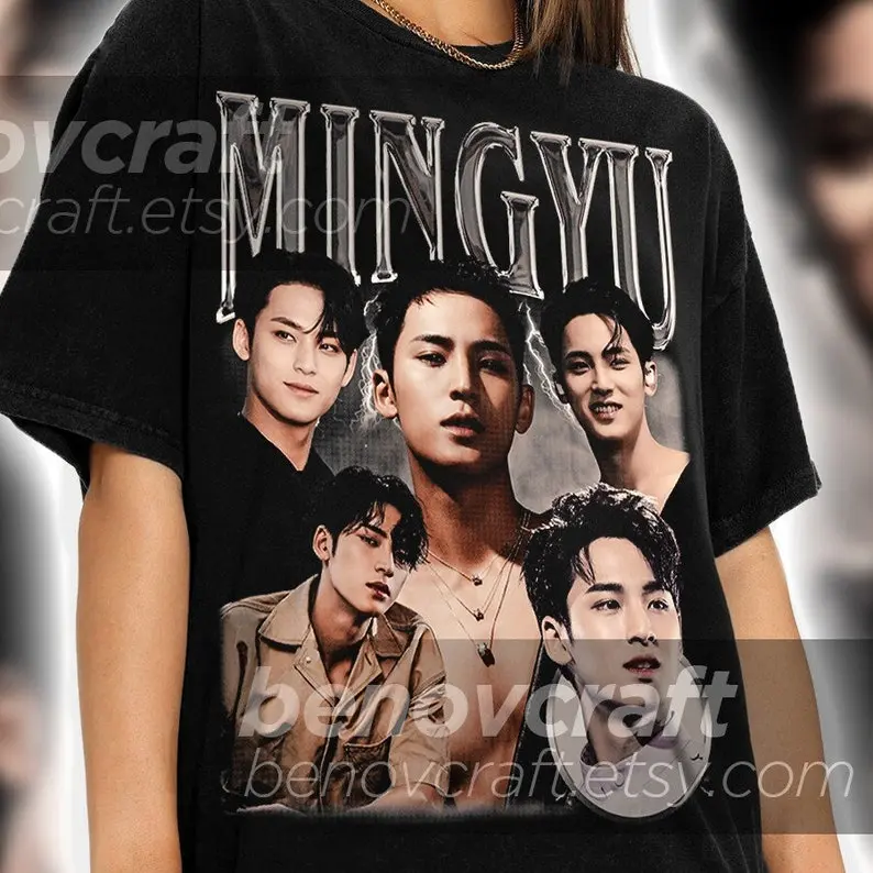 Mingyu Retro 90s Bootleg T-shirt, Mingyu Shirt, KPOP T-shirt and Gift For Her or Him