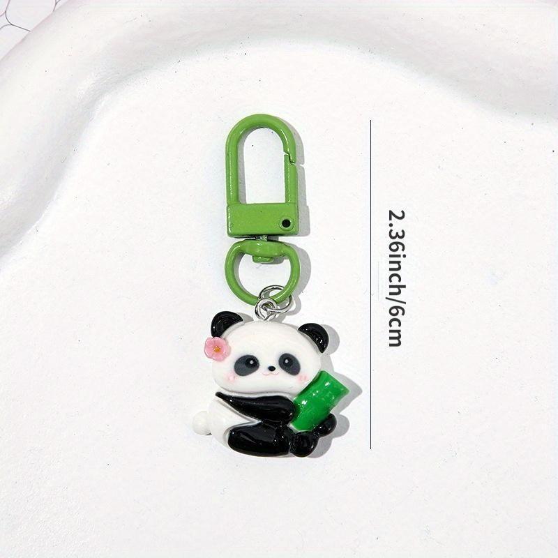(Giveaway) 1pcs Cute Cartoon Panda Keychains, Aluminum Alloy Uncharged Key Ring Charms for Backpacks, Bags, Perfect Gift for Family and Friends 7