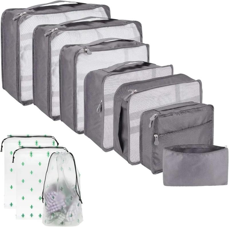 10 Packing Cubes – Travel Luggage Organizer Set, Compression Storage Bags for Suitcases & Accessories 3