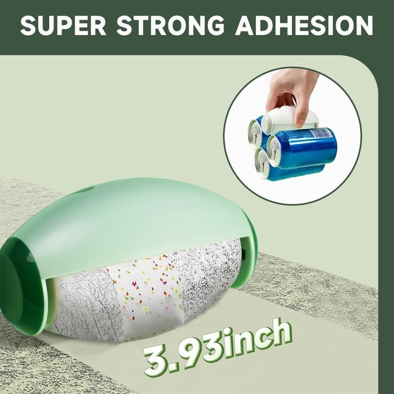 Washable Lint Roller, Portable & Reusable Lint Roller, Reusable Washable Lint Roller, Travel Lint Roller Mini Lint Roller for Lint Hair, Clothes (Green) 1