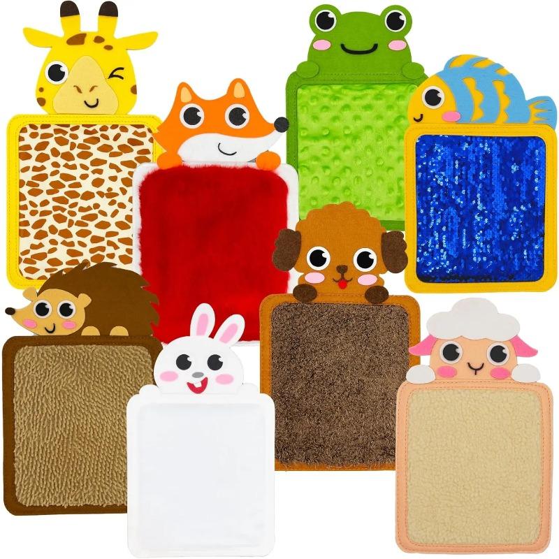 Baby Montessori Sensory Toys Cartoon Animal Cognition Mat Hand-Eye Coordination Education Toy Sensory Tactiles Pad for Autistic 7
