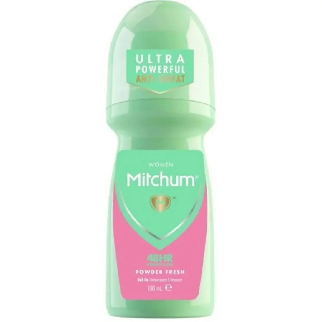 Mitchum Women 48HR Protection Roll- 4) On Deodorant & Antiperspirant (100ml) Powder Fresh, Dermatologist Tested