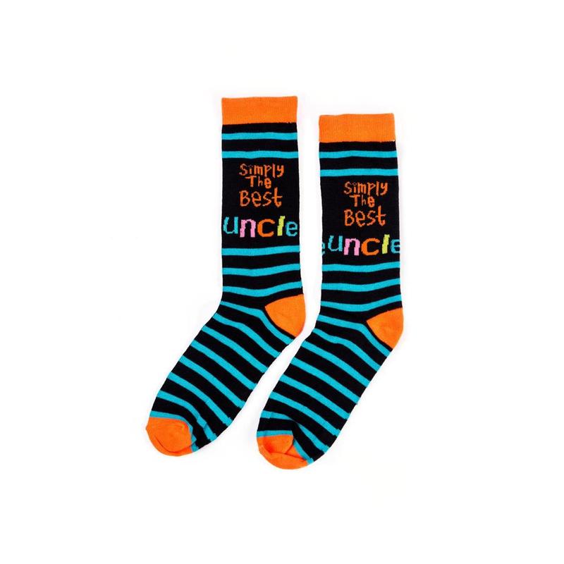 Simply The Best Uncle Socks, Fathers Day Gifts, Christmas Gift Menswear Underwear Cotton Stripe 0