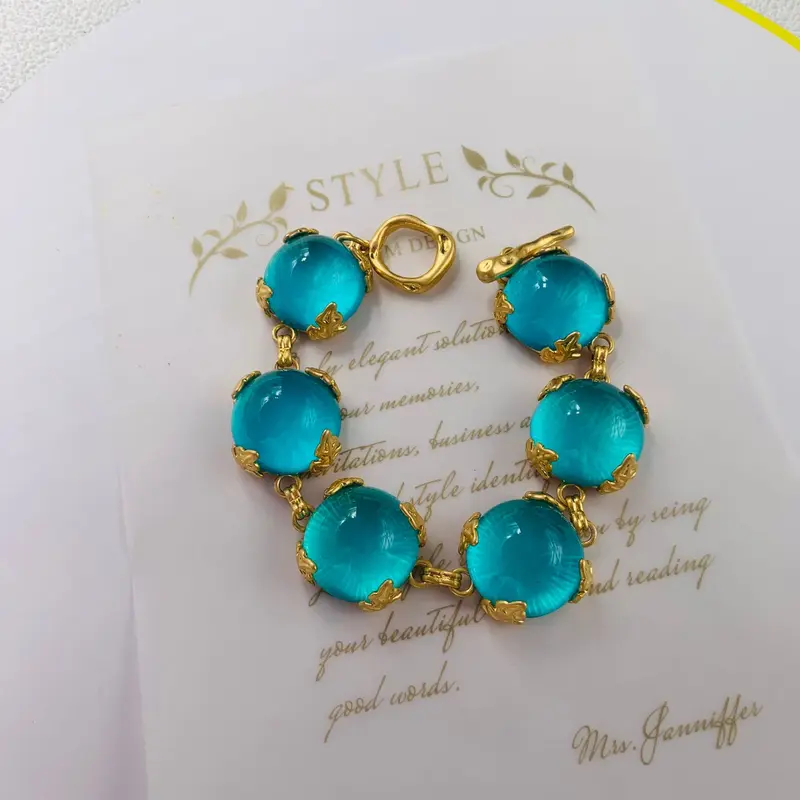 Azure Gold Plated Jewellery Set: Necklace, Bracelet & Earnings, Gold Layering Necklaces, Jewelry Gift Set for Wife/Mum, TIKTOK Jewelry Set, Birthday Gift, Anniversary Gift, necklace jewelry, Christmas Gift, clover necklace, Best Gift, Wedding Jewelry Set 1