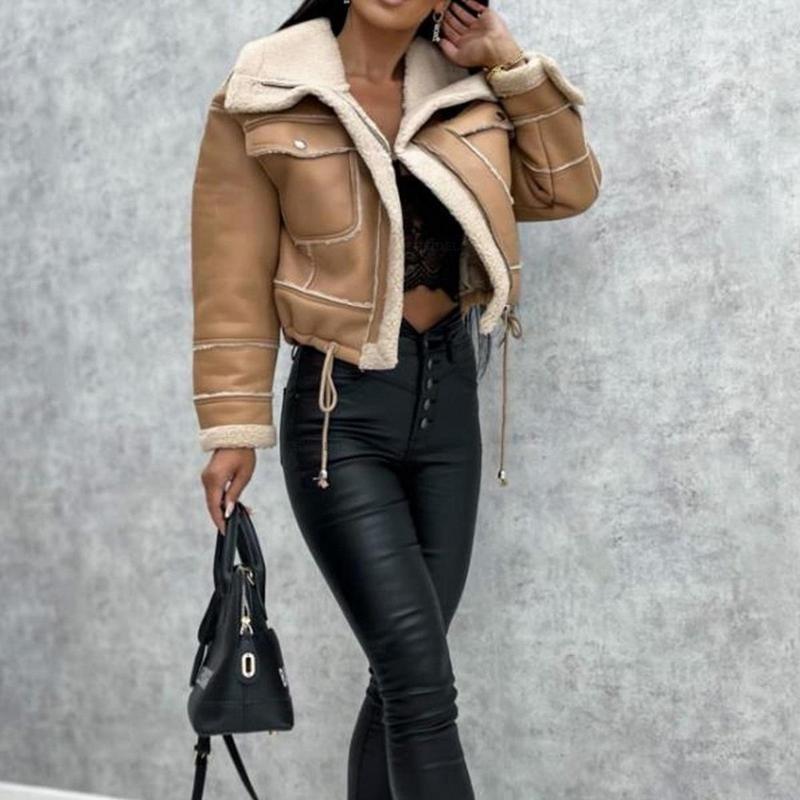 【2024】Autumn and winter  zipper thick coat warm fashion with the same popular coat 4
