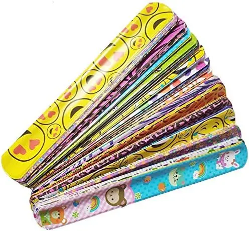 Assorted Wristband Gift - Slap Bands for Kids - Birthday Party Favours Pack - Snap Bands Kids Party Supplies 2