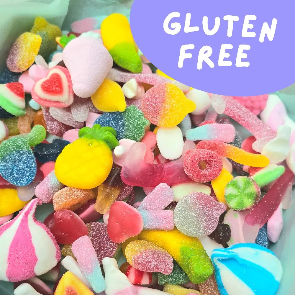 1 KG GLUTEN FREE Pick n Mix Sweets Mix - Unique Mix of Your Favourites and Unusual Sweets in Gift Box - Snack, Bonbon