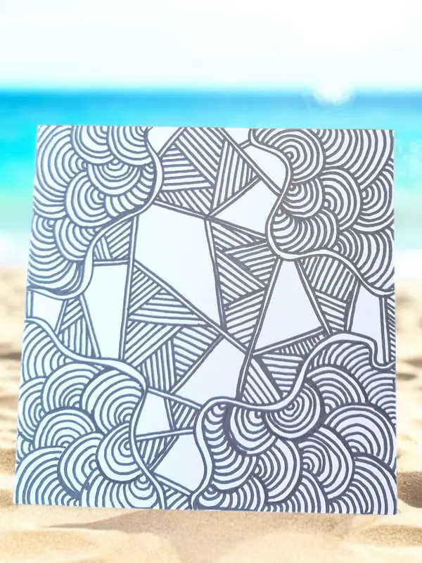Mindful Art Greetings Card - Doodle Artwork 3