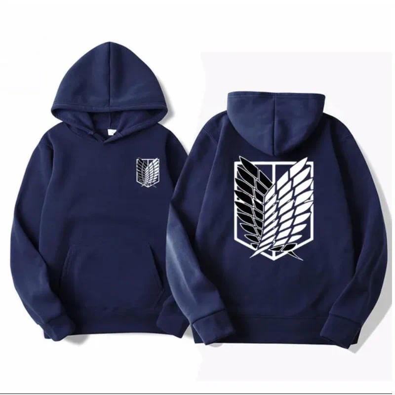Attack on Titan Men's Hoodie Anime Hoodies Men Women Streetwear Pullover Harajuku Shingeki no Kyojin Hoodies Sweatshirt Clothes Menswear Tops Gamis Long Sleeve Casual Graphic Longsleeves Wetsuit 5