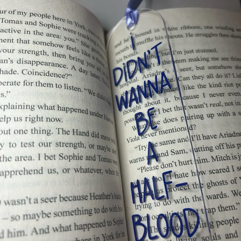 Half-Blood Bookmark | Lightning Thief Musical Inspired | Percy Jackson | Theatre Gifts | Musical theatre bookmark | Book Gift | book  life 2