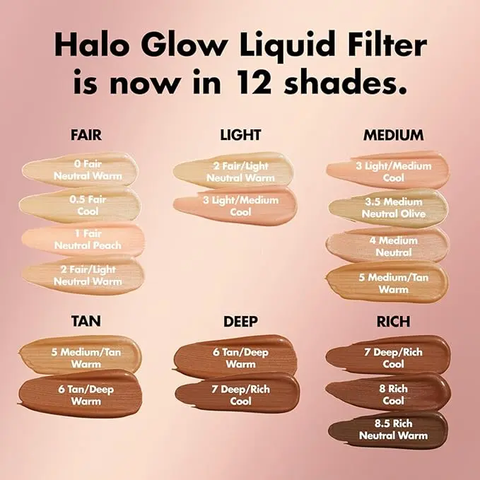 e.l.f. Halo Glow Liquid Filter, Complexion Booster For A Glowing, Soft-Focus Look, Infused With Hyaluronic Acid, Vegan & Cruelty-Free, 2 Fair- Light Concealer Foundation Flawless Makeup 1