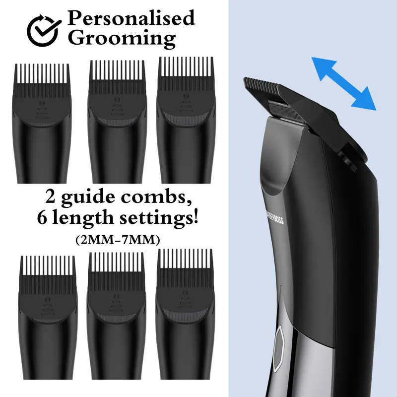 BarberBoss Body Groomer for Men - Ball and Body Hair Trimmer, Groin, Pubic, and Body Shaver, Model  Comfort Smooth Adjustable, QR-2020 4