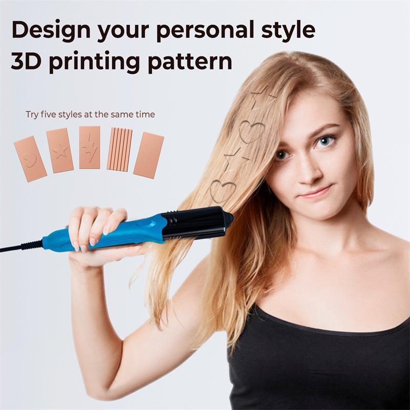 Product Introduction of 3D hair imprinting  3D Hair Press Iron Hair Straightener Electric Straightening Curling Imprinting 3D Hair Crimper Comfort Curler 18