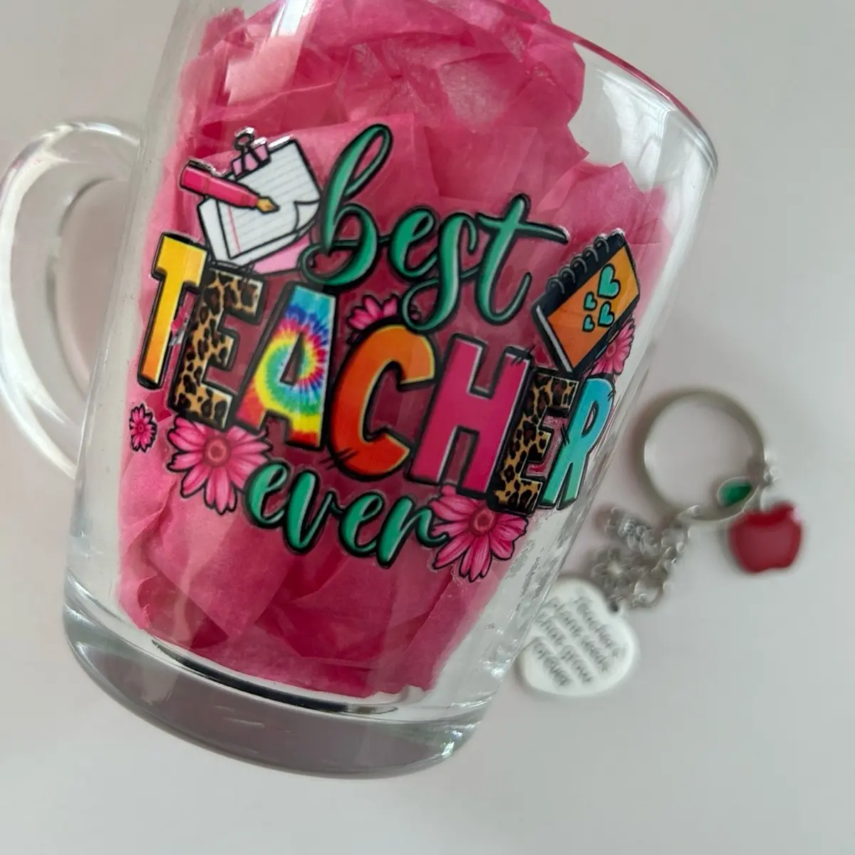 Teacher cup & key ring gift set