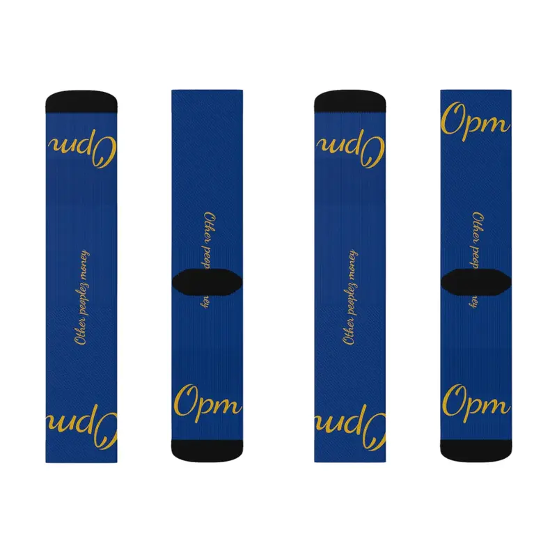 OPM Signature Men's Sublimated Ribbed Tube Socks - 3 Sizes Available - Menswear, Prints, Plain, Sublimation, Beige, Office, Man, Polyester 1