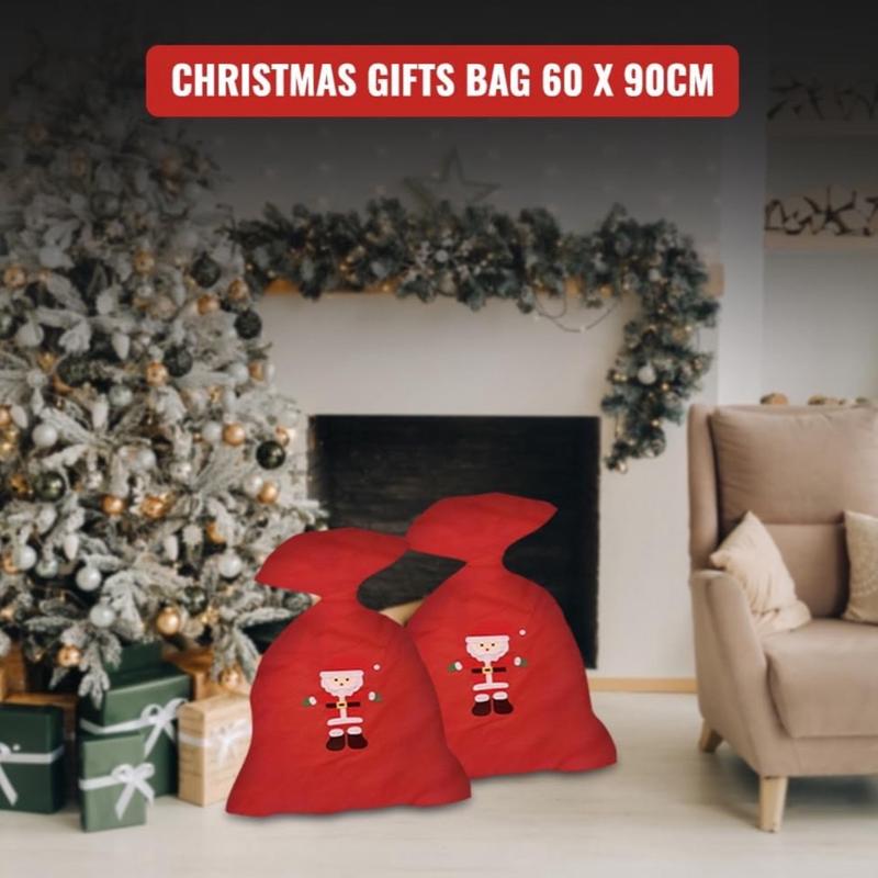 AtoZ MarketPlace Deluxe Felt Christmas/Xmas Santa Sack with Santa on the sack. Ideal Pre (60X90CM) Gifts Ornaments Decor Decoration 4