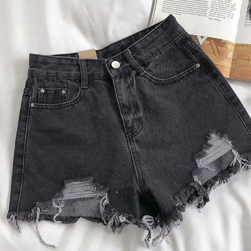 Womenswear High Waist Denim Ripped Women Short Shorts Fit 4