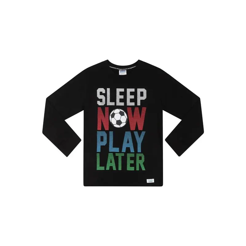 Boys Sleep Now Play Later Long Pyjamas 3