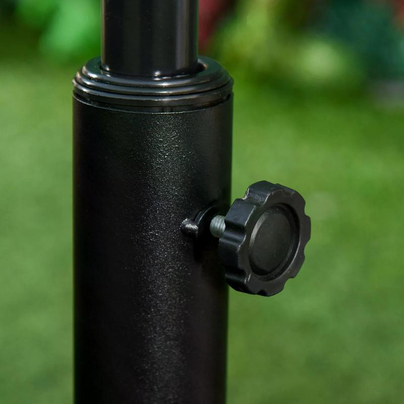 Outsunny Patio Parasol Base: Weighted 25kg Stand for Outdoor Umbrellas, Weather-Resistant, Jet Black | Aosom UK 7