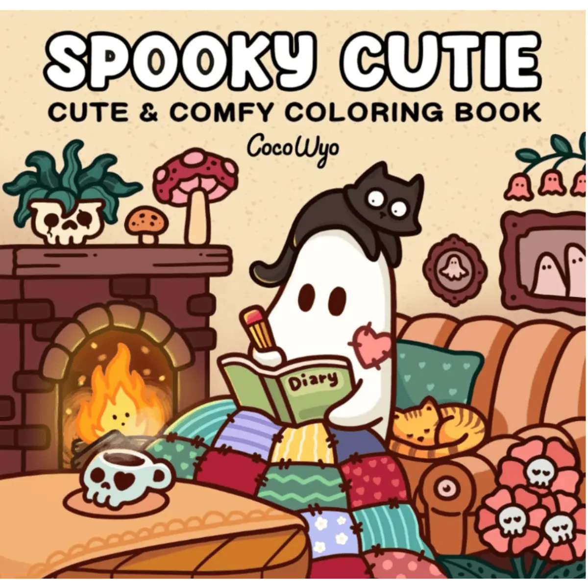 Spooky Cutie: Coloring Book for Adults and Teens Featuring Adorable Creepy Creatures in Cozy Hygge Moments for Relaxation (Cozy Spaces Coloring)