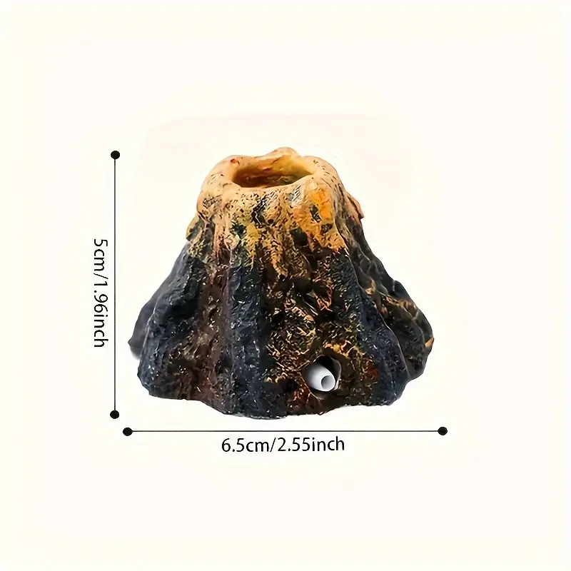 E&I     1 Piece ABS Material Volcano Aquarium Decor - Bubbling Stone for an Active and Aesthetic Aquatic Habitat, Boosting Oxygenation in Small Tanks, Fish - Friendly and Suitable for All Aquatic Pets 2