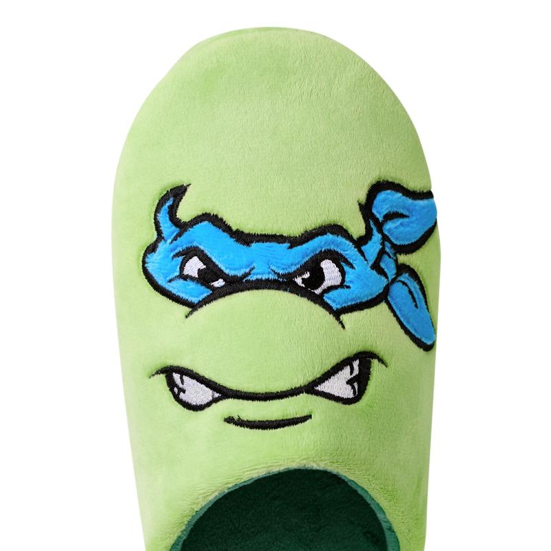 Vanilla Underground x Teenage Mutant Ninja Turtles Mens Green Character Face Mule Slippers 6