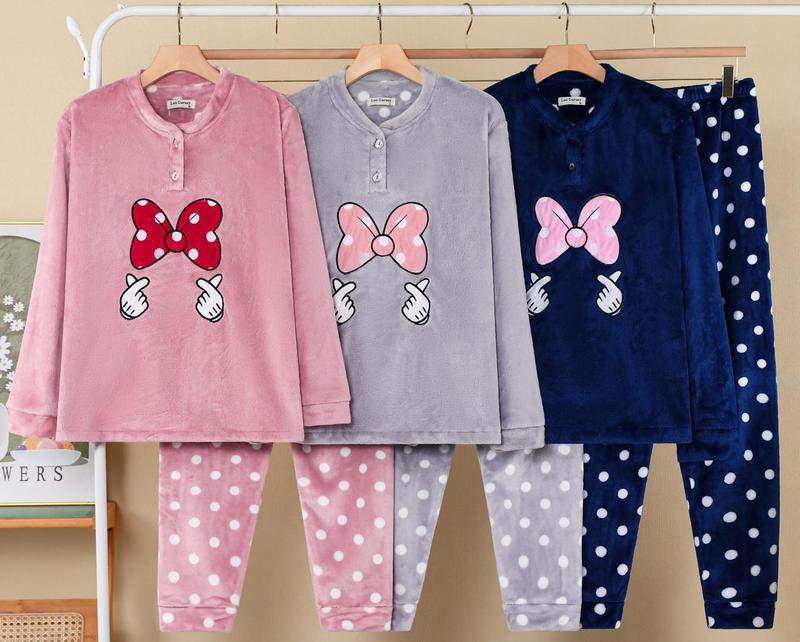 1509 THICK Womens Ladies THERMAL Pyjamas Super soft Long Sleeve Nightwear Warm 0