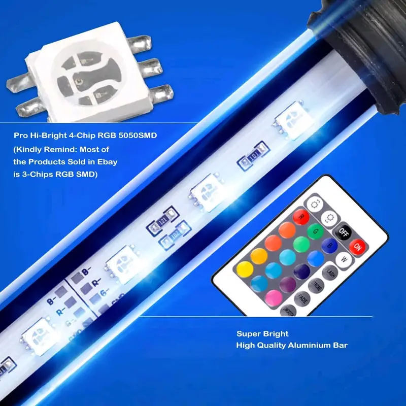 Fish Tank Light 28 CM LED Aquarium LightBlue LED Light Bar Stick Fish Tank 6