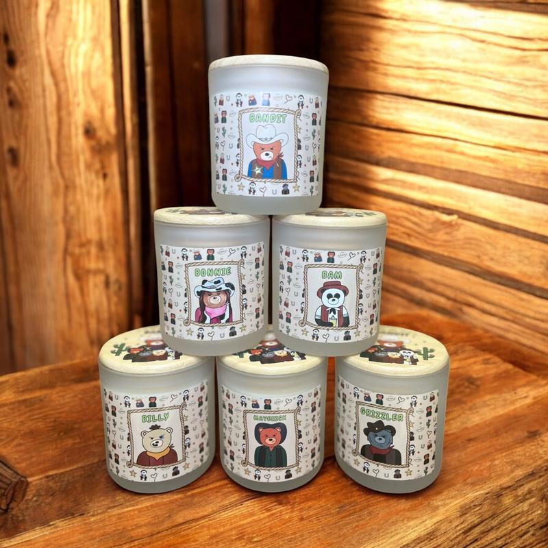"Bandit" Exclusive Candles by Bear Burners Scented Soy wax Candle Vegan Cruelty Free 2