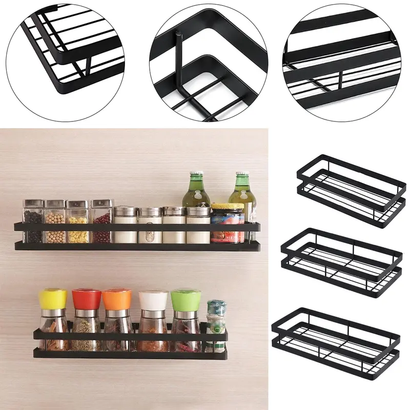AceHome Spice Rack Organizer Hanging Spice Floating Storage Shelf Wall Mounted 7