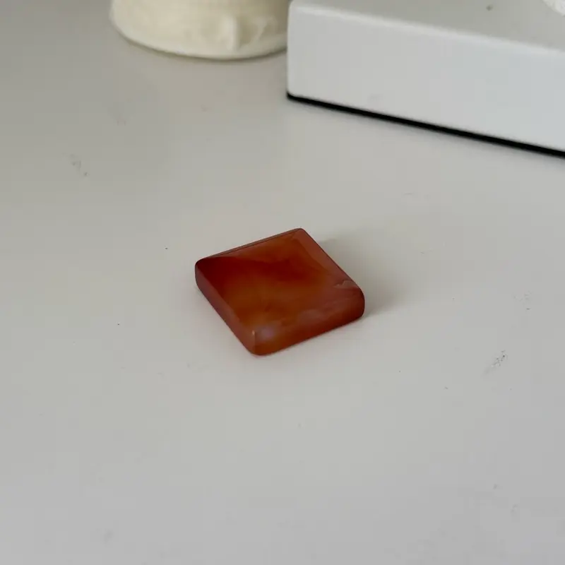Carnelian Small Square Crystal Gemstone Jewellery 3