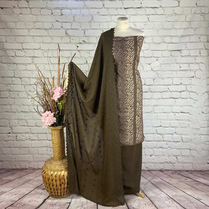 Self Print Floral Garam Suit 2