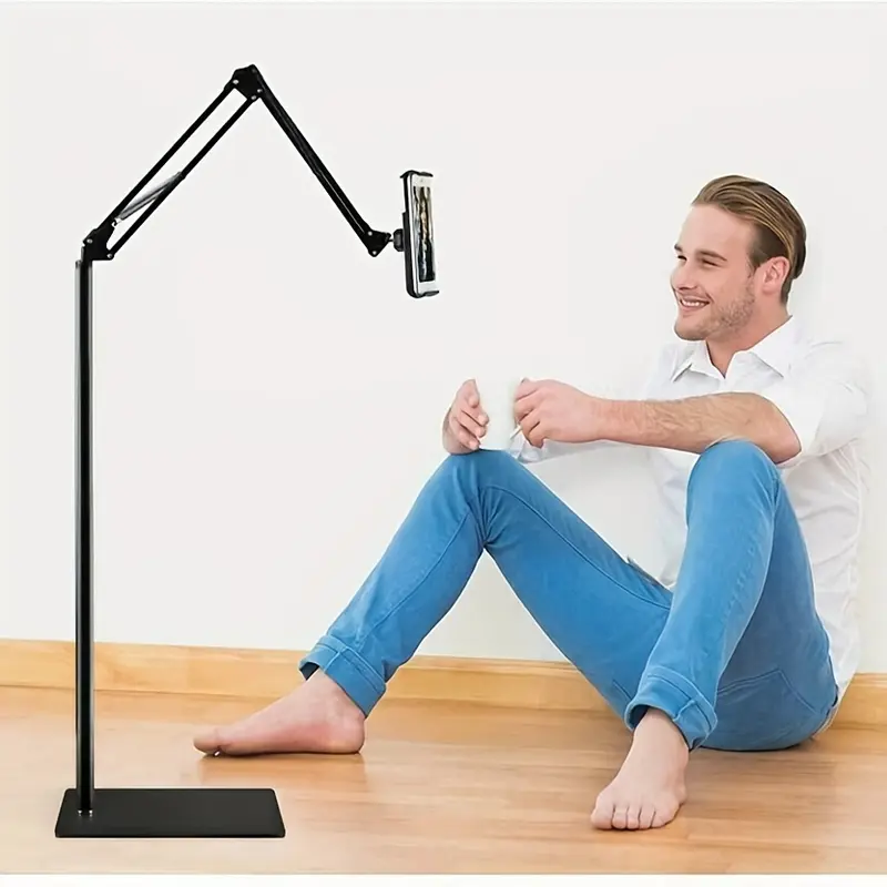 Product Introduction of Universal 360-degree Adjustable Floor Stand Holder For Tablet/iPad/Phone 9