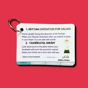 Islamic Salah Cards Prayer Guide, How to Pray, Muslim Kids Reverts Gift, Arabic, Quran