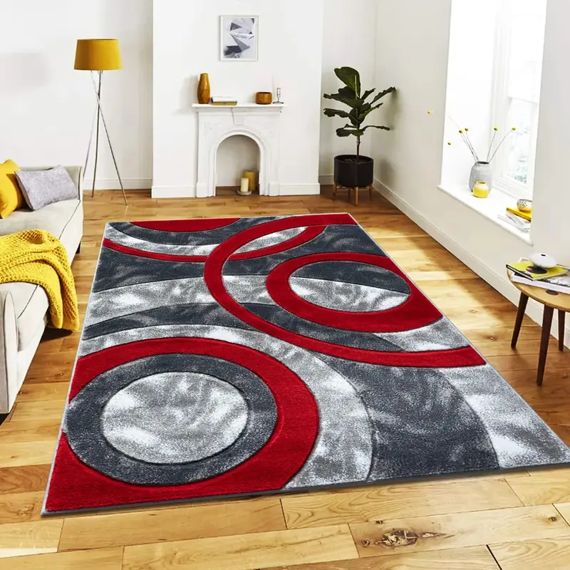 Modern Living Room Large Soft Fluffy Non Shed Anti Slip Dense Pile Modern Design Heavy Area Rug Carpet Mat for Bedroom 5