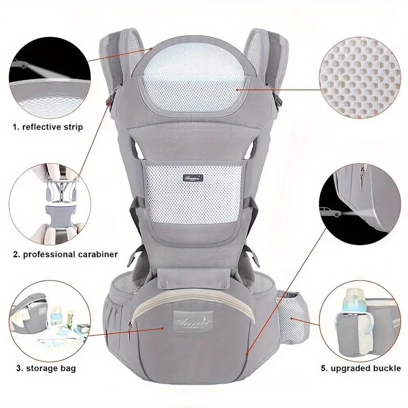 Hot-selling-Baby Baby Carrier Waist Stool, Baby Backpack Carrier For Child, Toddler, Infant, Newparents, Christmas Halloween Thanksgiving Gift 5