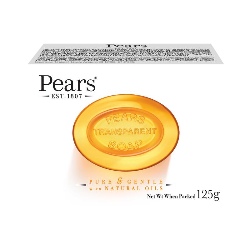 Pears Pure & Gentle Transparent Natural Soap Bar - Made with Natural Oils, Nourishing and Refreshing Bathing Cleanser, Gentle & Soothing Skin Care, Pure Transparency, Pack of  125g Body Care Body Wash Clear 3