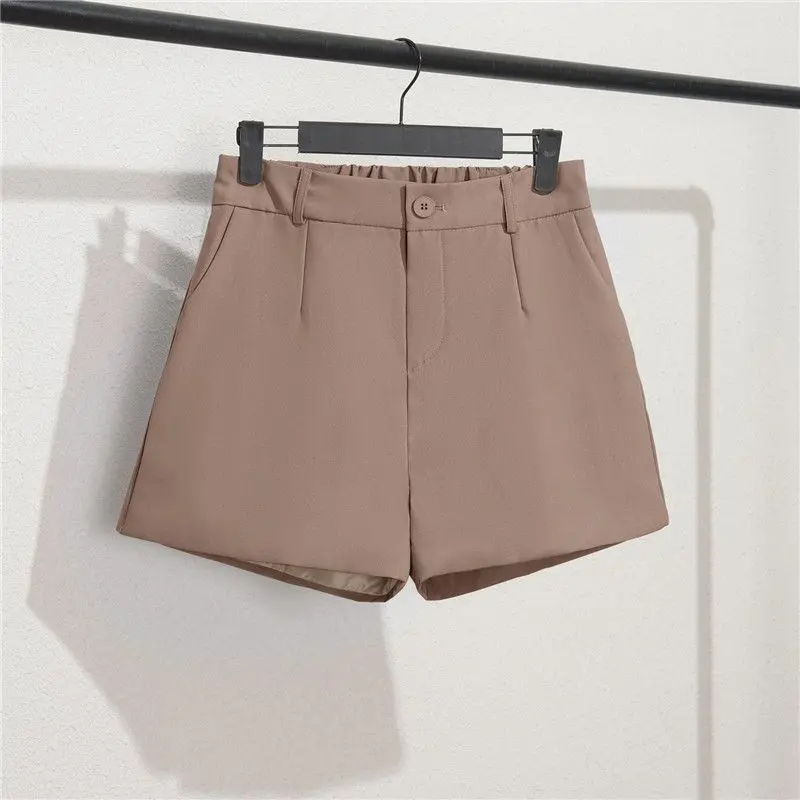 Summer Solid Casual Elegant Trendy Office Lady Shorts Korean Sweet Fashion Women High waist Basic All-match Loose Shorts
