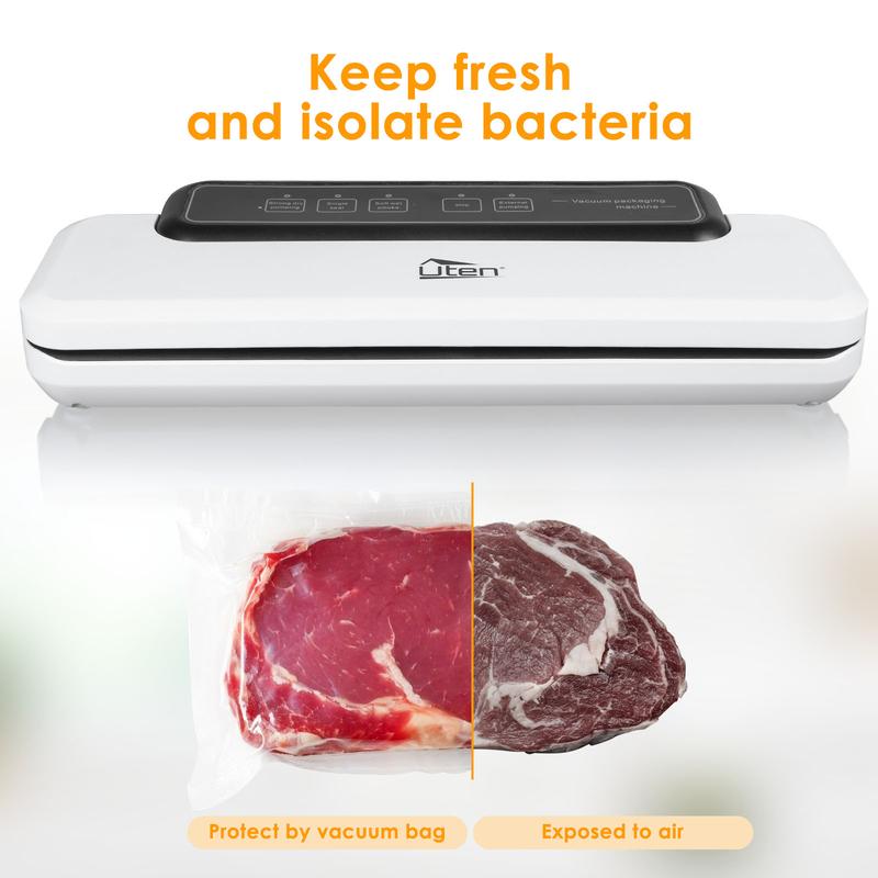 Uten Vacuum Sealing Machine Full Automatic Sealing Packing Food Sealer Easy-to-Use Touch Operation Two Selectable Vacuum Modes Food Safe Fresh Storage 2