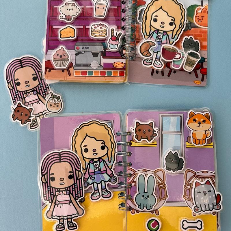 Toca Boca mini2 or Dream house and panda park. Game: Adventure Toy Figure Set for Imaginative Play, Arts & Crafts, Pretend Play, Activity Books? summer hause sticky book 2