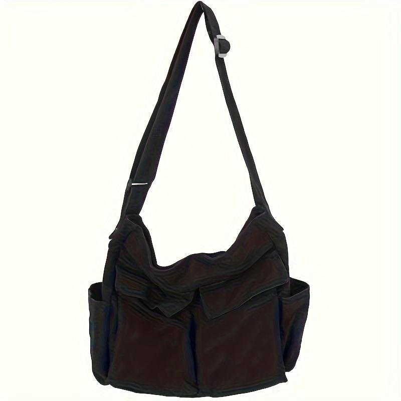 Vintage messenger bag, casual travel crossbody bag, multi pocket shoulder bag 2