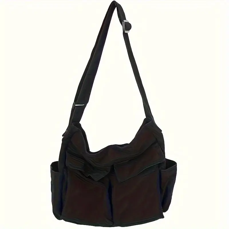 Vintage messenger bag, casual travel crossbody bag, multi pocket shoulder bag 2