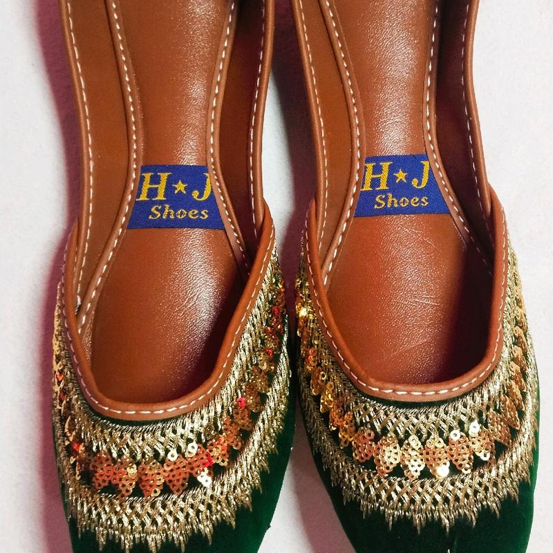 Khussa Shoes Punjabi Jutti with Velvet Material and Embroidery Design - Comfortable to Wear with Cushioned Padded Soles 5