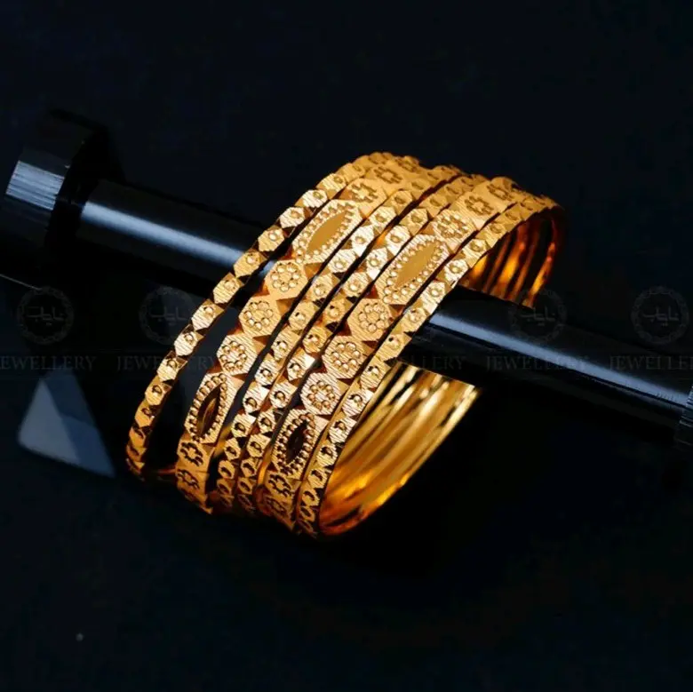 Gold Plated beautiful bangles for sizes 2.4"-2.10".. 0