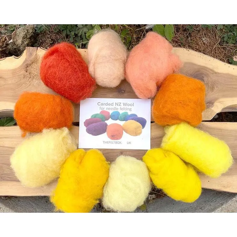 Carded Needle Felting Wool Shade Packs The Felt Box ® 100g 3