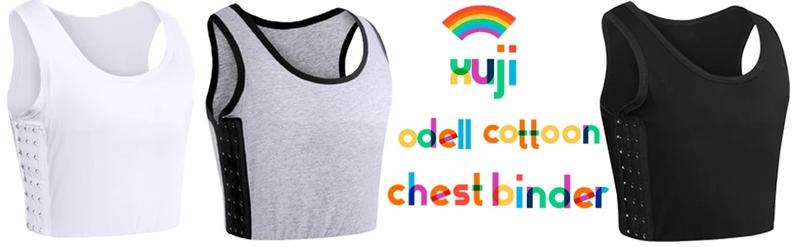 Product Introduction of XUJI Women Tomboy Trans Elastic Chest Binder Breathable Cotton Slim Fit Tank Top 22